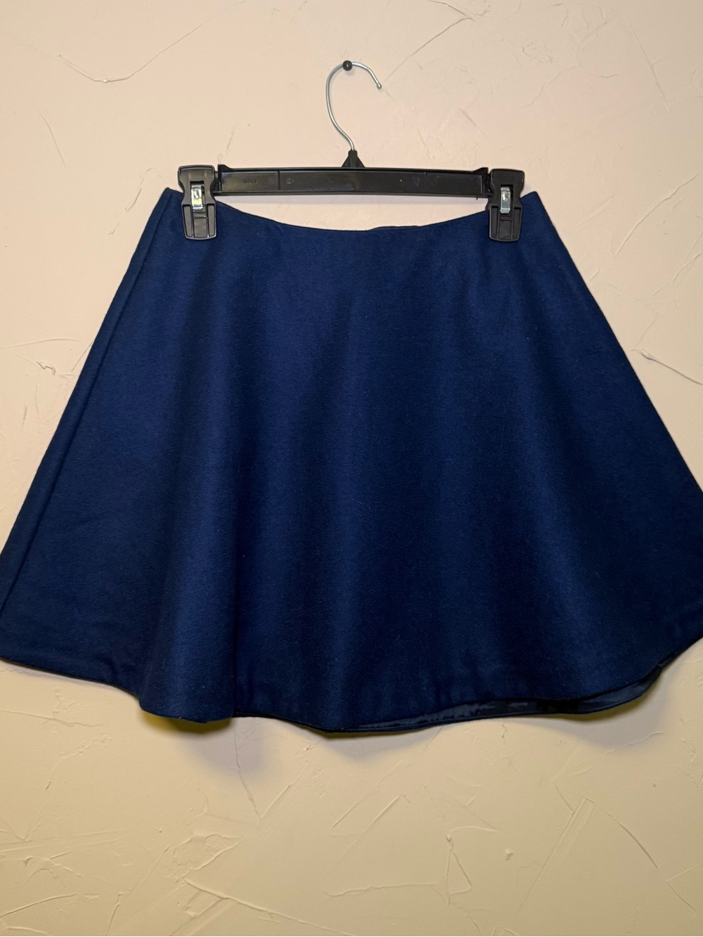 Kate Spade Saturday Navy Blue Wool Blend Skater Mini Skirt A-Line Flare Size 2